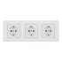 Розетка тройная (трехпостовая) с/з и шторками Arte Milano SET16-3-40-1x3 white Розетка тройная (трехпостовая) с/з и шторками Arte Milano SET16-3-40-1x3 white