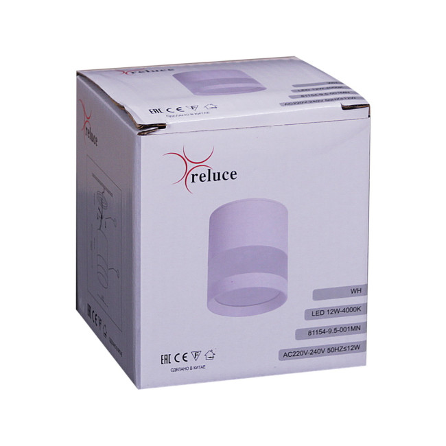 Накладной светильник Reluce 81154-9.5-001MN LED12W WH Накладной светильник Reluce 81154-9.5-001MN LED12W WH