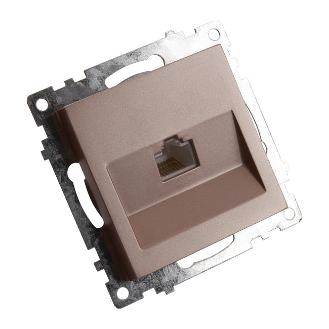 Розетка компьютерная 1-местная Stekker Катрин 39599 Розетка компьютерная 1-местная Stekker Катрин 39599