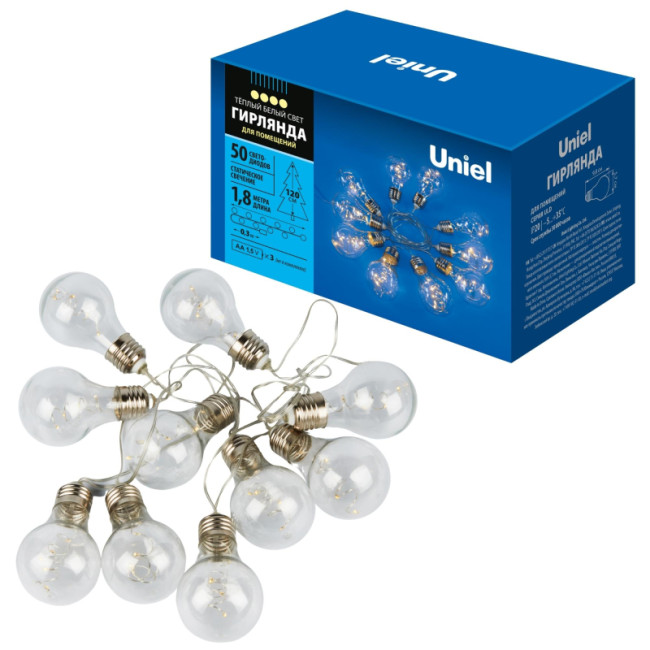 Гирлянда Uniel ULD-S1800-050/STB/3AA WARM WHITE IP20 RETRO BULBS-1 Гирлянда Uniel ULD-S1800-050/STB/3AA WARM WHITE IP20 RETRO BULBS-1