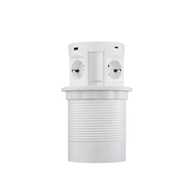 Блок розеток 107J (4 секции, 2 USB А + 2 USB С) Mebax 00-00001171 Блок розеток 107J (4 секции, 2 USB А + 2 USB С) Mebax 00-00001171