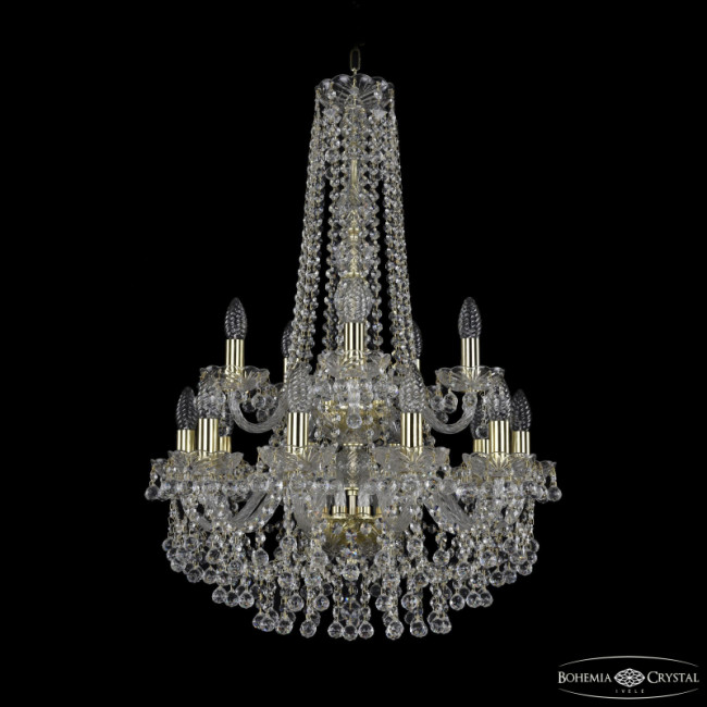 Подвесная люстра Bohemia Ivele Crystal 1409/10+5/195/h-83/2d G