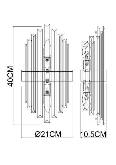 Настенный светильник Arte Lamp Fedelta A1068AP-2CC Настенный светильник Arte Lamp Fedelta A1068AP-2CC