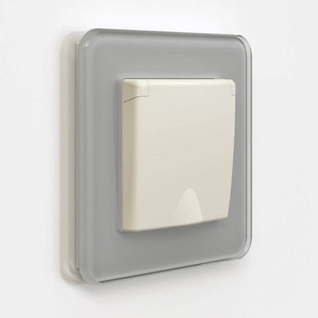 Розетка с заземлением и шторками c крышкой Werkel 4690389184765 W1171262