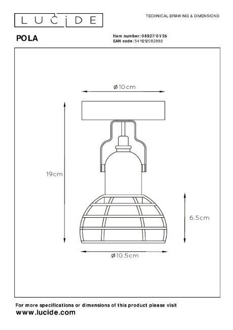Спот Lucide Paulien 08927/01/35 Спот Lucide Paulien 08927/01/35