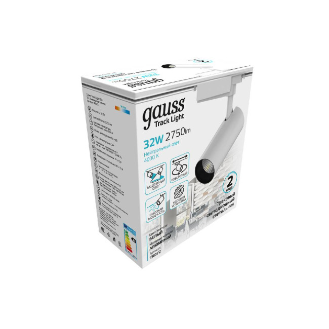 Трековый светодиодный светильник Gauss Track Light Led TR072 Трековый светодиодный светильник Gauss Track Light Led TR072