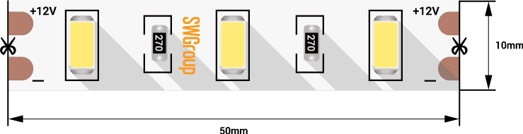 Светодиодная лента SWG SWG660-12-12-NW-M 009275