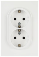 Розетка ЭРА Arktik 16-2104-01 двойная с заземлением 2X2P+E Schuko 16А-250В белый Б0070444