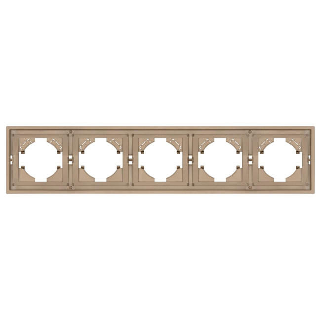 Рамка пластиковая на 5 постов Arlight FRM-TENDO-PL-5-GD 053854 Рамка пластиковая на 5 постов Arlight FRM-TENDO-PL-5-GD 053854