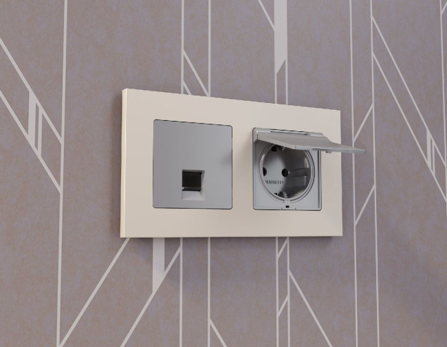 Рамка двухместная Ambrella Volt Qubi AF250332 Рамка двухместная Ambrella Volt Qubi AF250332