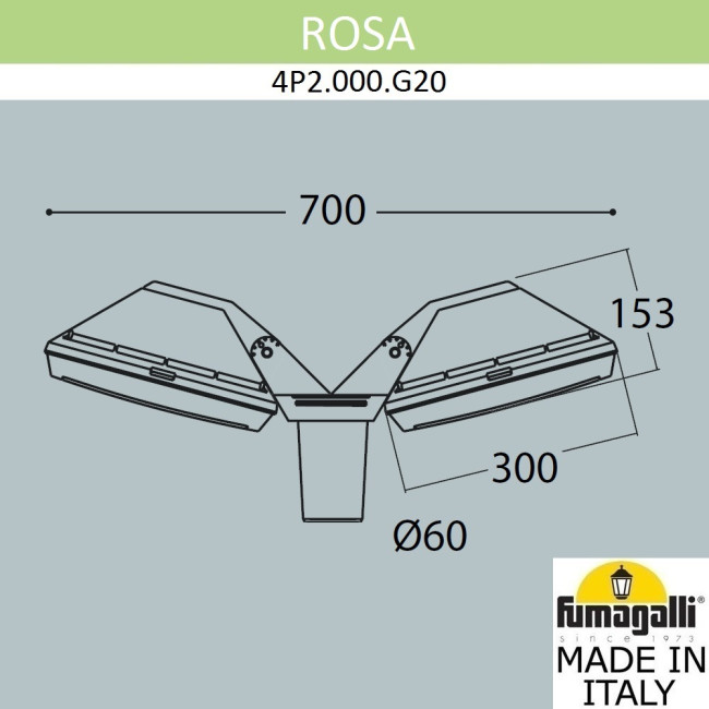 Уличный светильник Fumagalli Guizeppe 4P2.000.G20.WYF1R Уличный светильник Fumagalli Guizeppe 4P2.000.G20.WYF1R