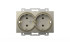 Розетка двухместная с заземлением ELBI Zena Vega 609-011400-907 Розетка двухместная с заземлением ELBI Zena Vega 609-011400-907