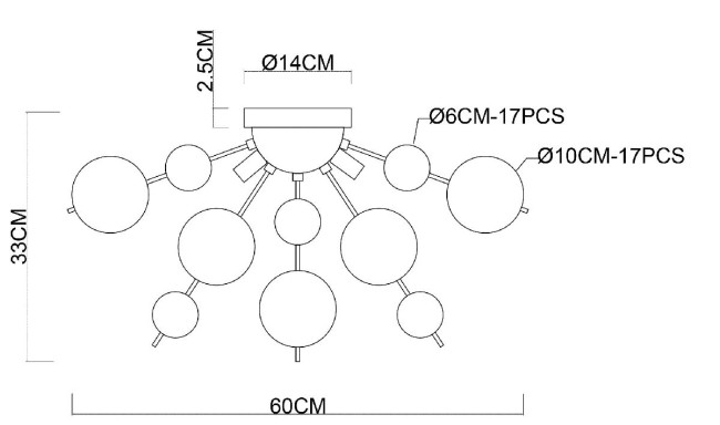 Потолочная люстра Arte Lamp Molecule A8313PL-5CC Потолочная люстра Arte Lamp Molecule A8313PL-5CC