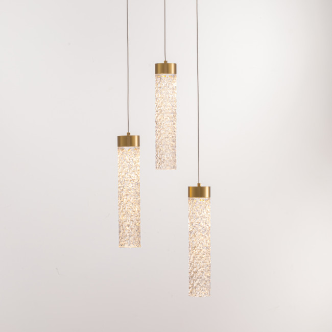Подвесной светильник MD24030028-3A brass/clear Подвесной светильник MD24030028-3A brass/clear
