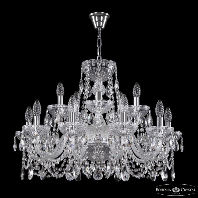 Подвесная люстра Bohemia Ivele Crystal 5402/10+5/240 Ni Clear/M-1G Подвесная люстра Bohemia Ivele Crystal 5402/10+5/240 Ni Clear/M-1G