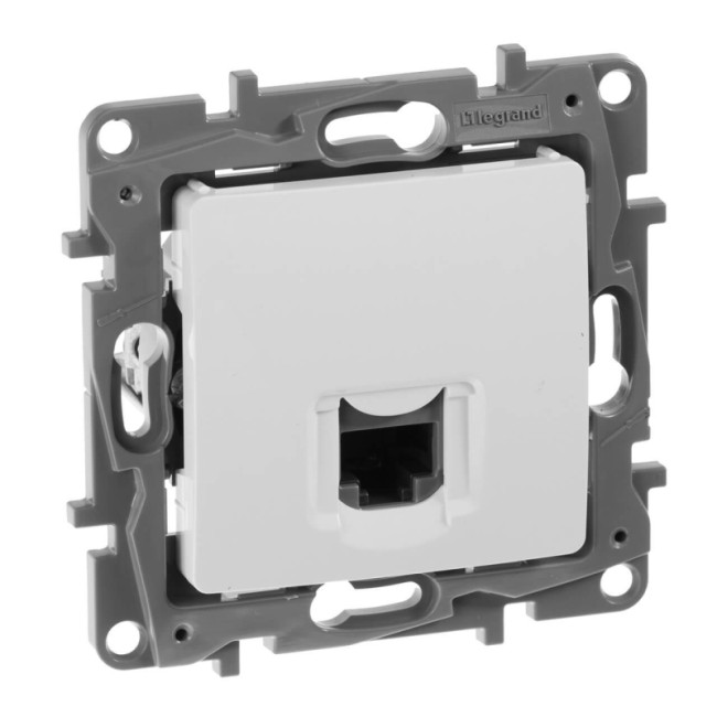 Розетка компьютерная RJ45 Legrand Etika 5 кат UTP белая 672241 Розетка компьютерная RJ45 Legrand Etika 5 кат UTP белая 672241