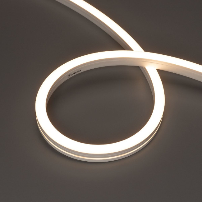Светодиодная герметичная лента Arlight MOONLIGHT-SIDE-A140-12x17mm 24V Warm3000 (9.6 W/m, IP67, 5m, wire x2) 042784