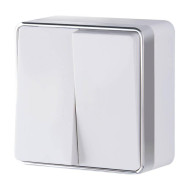 Выключатель двухклавишный Werkel Gallant белый W5020001 4690389164118 Выключатель двухклавишный Werkel Gallant белый W5020001 4690389164118