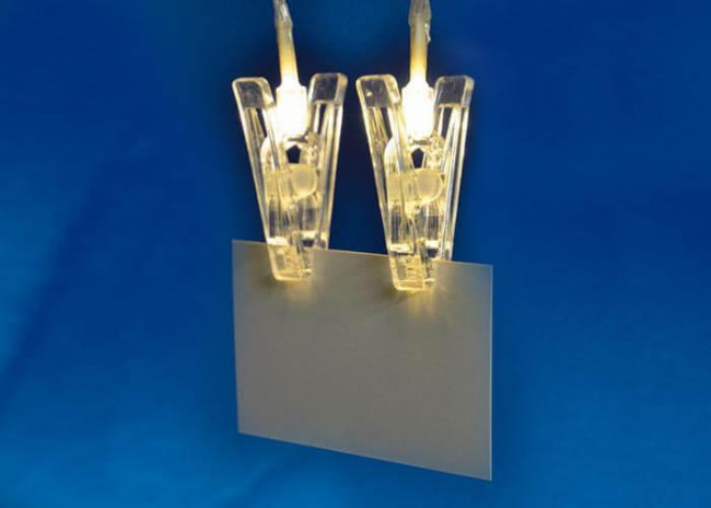 Светодиодная гирлянда (UL-00005484) Uniel Прищепки теплый белый ULD-S0200-010/STB/2AA Warm White IP20 Clips Светодиодная гирлянда (UL-00005484) Uniel Прищепки теплый белый ULD-S0200-010/STB/2AA Warm White IP20 Clips