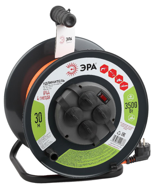 Удлинитель силовой Эра RMx-4es-3x1.5-30m-IP44 Б0046850 Удлинитель силовой Эра RMx-4es-3x1.5-30m-IP44 Б0046850