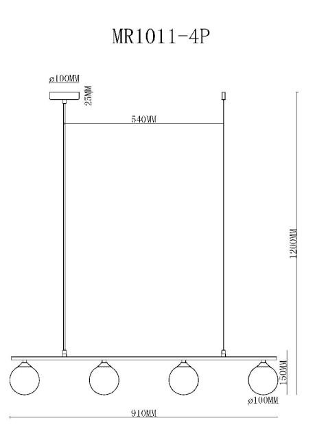 Подвесной светильник MyFar Stacy MR1011-4P Подвесной светильник MyFar Stacy MR1011-4P