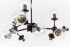 Люстра на штанге Lumina Deco Zodiak LDP 160-12 BK+PR Люстра на штанге Lumina Deco Zodiak LDP 160-12 BK+PR