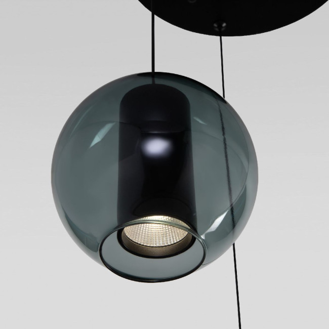 Подвесной светильник Eurosvet Cobble 50258/3 LED дымчатый/бирюзовый a064555