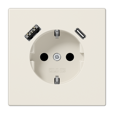 Розетка 2K+З USB Typ AC Jung LS1520-15CA Розетка 2K+З USB Typ AC Jung LS1520-15CA