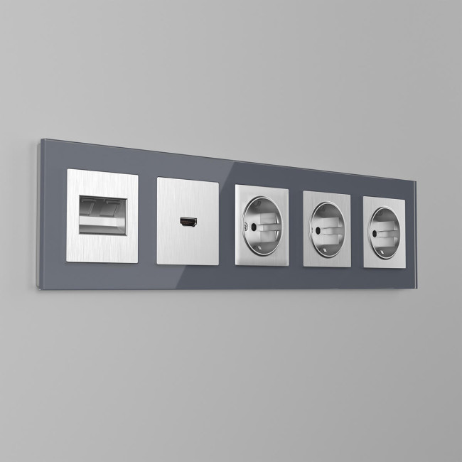 Накладка Werkel для розетки HDMI серебряный рифленый WL09-HDMI-CP 4690389128318 Накладка Werkel для розетки HDMI серебряный рифленый WL09-HDMI-CP 4690389128318