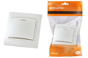 Выключатель одноклавишный с подсветкой Таймыр TDM Electric SQ1814-0004