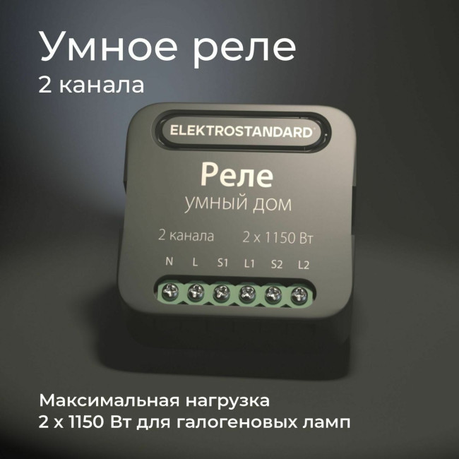 Умное двухканальное реле Elektrostandard 4690389185083 a059326 Умное двухканальное реле Elektrostandard 4690389185083 a059326