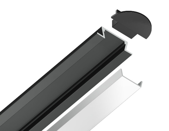 Алюминиевый встраиваемый профиль Ambrella Light Alum Profile GP1001BK Алюминиевый встраиваемый профиль Ambrella Light Alum Profile GP1001BK