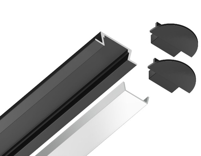 Алюминиевый встраиваемый профиль Ambrella Light Alum Profile GP1001BK Алюминиевый встраиваемый профиль Ambrella Light Alum Profile GP1001BK