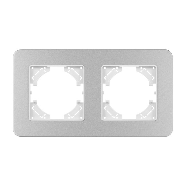 Рамка на 2 поста алюминиевая Arlight FRM-AKIRY-SFAL-2-SR 049737