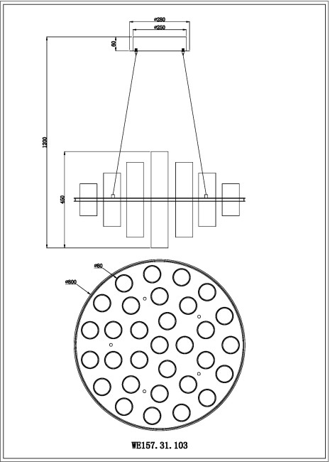 Подвесная люстра Wertmark Paula WE157.31.103 Подвесная люстра Wertmark Paula WE157.31.103