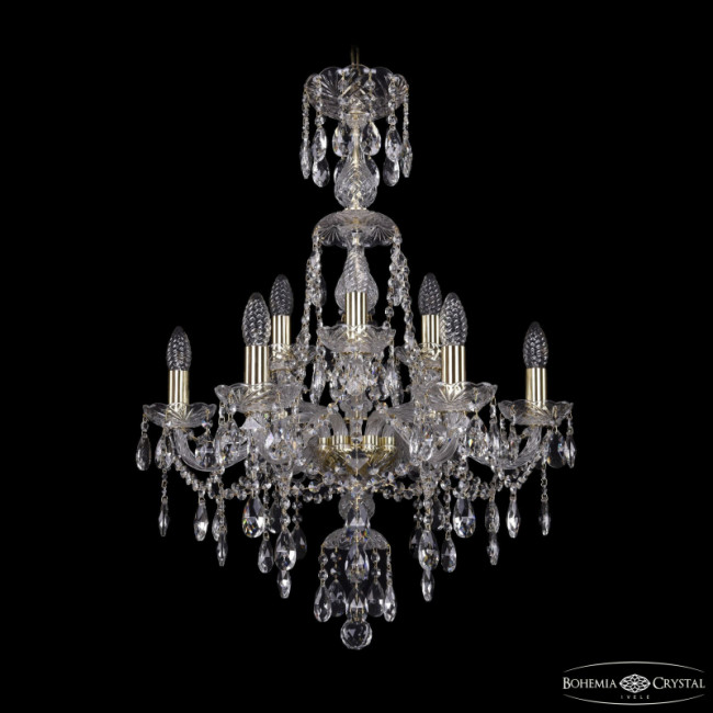 Подвесная люстра Bohemia Ivele Crystal 1415/6+3/200/XL-77 G