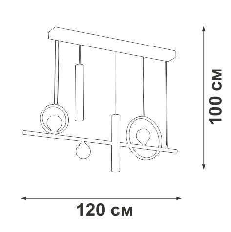 Подвесная люстра Vitaluce V3095-1/5S Подвесная люстра Vitaluce V3095-1/5S