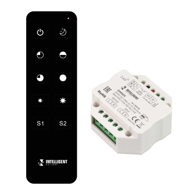 Диммер Arlight SMART-SET-TRIAC-601-72-DIM-PD-IN Black (230V, 1x1.5A, ПДУ 10кн, 2.4G) 036190 Диммер Arlight SMART-SET-TRIAC-601-72-DIM-PD-IN Black (230V, 1x1.5A, ПДУ 10кн, 2.4G) 036190