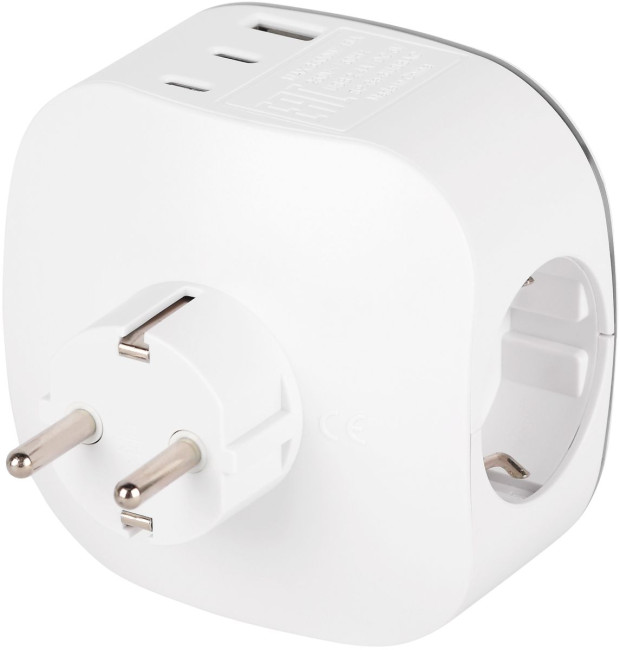 Разветвитель электрический ЭРА SP-3e-3USBAC-W на 3 розетки + 3 USB A+C с заземлением со шторками 16А белый Б0069081 Разветвитель электрический ЭРА SP-3e-3USBAC-W на 3 розетки + 3 USB A+C с заземлением со шторками 16А белый Б0069081