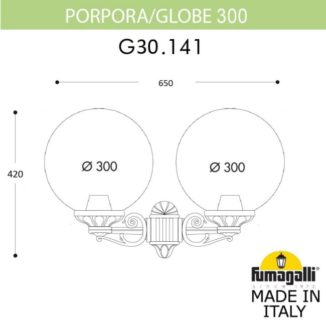 Уличный настенный светильник Fumagalli G30.141.000.AZE27 Уличный настенный светильник Fumagalli G30.141.000.AZE27