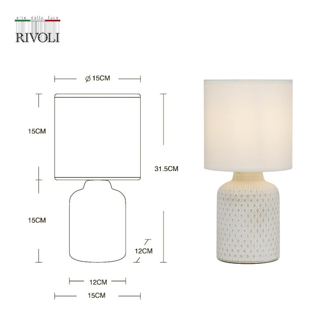 Настольная лампа Rivoli Sabrina 7043-502 Б0053462 Настольная лампа Rivoli Sabrina 7043-502 Б0053462