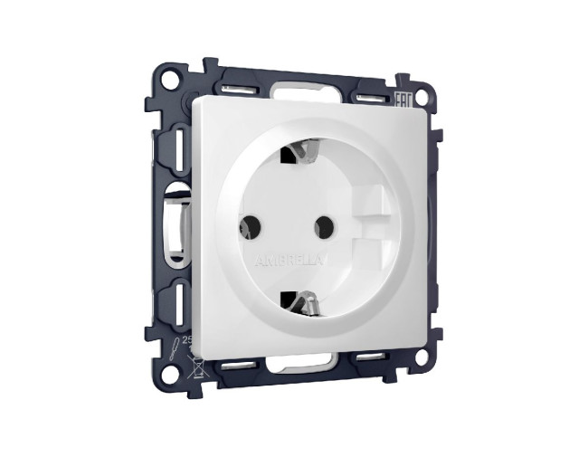 Комплект механизма розетки с/з на винтовых зажимах Ambrella Volt Alfa MA126010