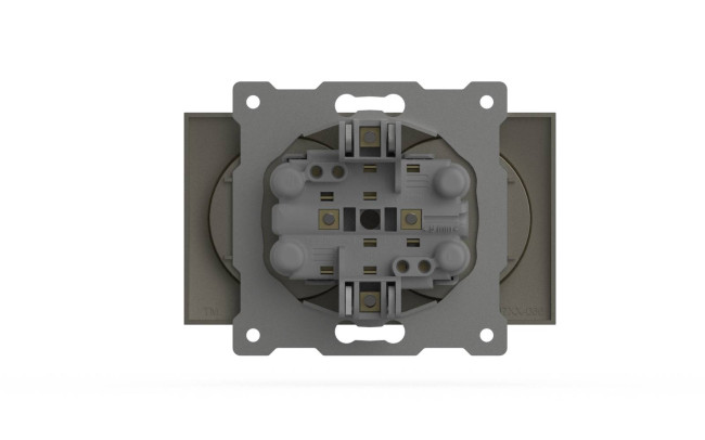 Розетка двухместная без заземления ELBI Zena Vega 609-011400-908 Розетка двухместная без заземления ELBI Zena Vega 609-011400-908