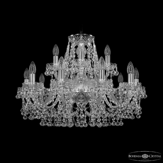 Подвесная люстра Bohemia Ivele Crystal 1409/10+5/240 Ni Подвесная люстра Bohemia Ivele Crystal 1409/10+5/240 Ni