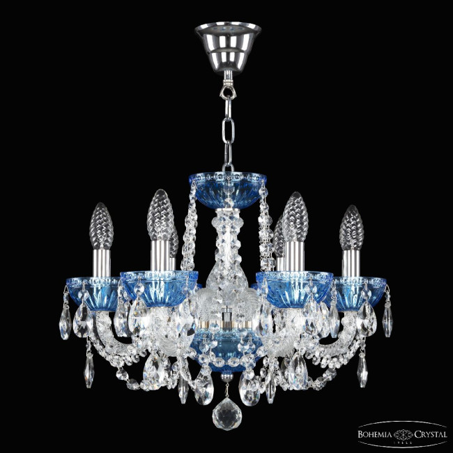 Подвесная люстра Bohemia Ivele Crystal 5402/6/141 Ni Aquamarine/M-1G Подвесная люстра Bohemia Ivele Crystal 5402/6/141 Ni Aquamarine/M-1G