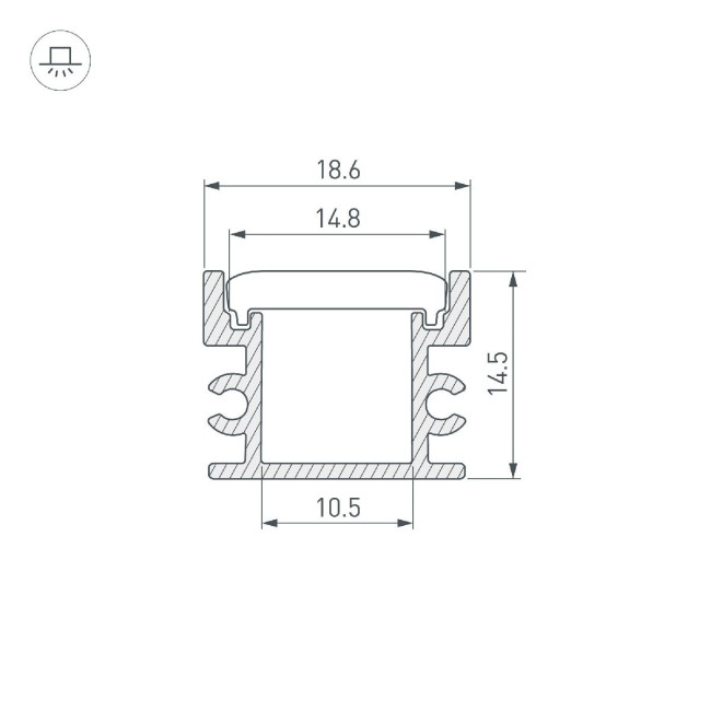 Профиль Arlight FLOOR18-H15-3000 ANOD 045670 Профиль Arlight FLOOR18-H15-3000 ANOD 045670