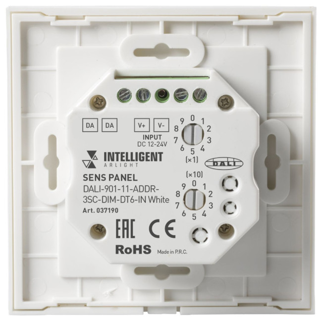 Сенсорная панель Arlight DALI-901-11-ADDR-3SC-DIM-DT6-IN White BUS 037190 Сенсорная панель Arlight DALI-901-11-ADDR-3SC-DIM-DT6-IN White BUS 037190