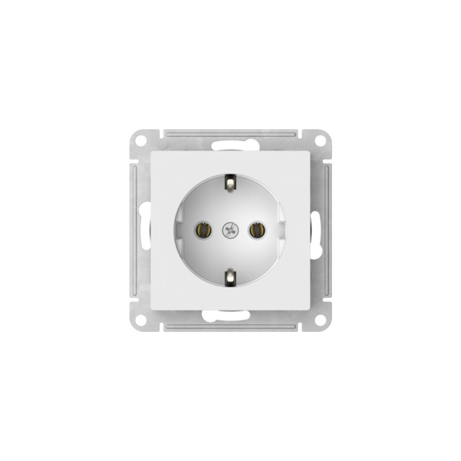 Розетка с заземлением, 16А, мех., быстрозажим. клем. Systeme Electric AtlasDesign Белый ATN000143S Розетка с заземлением, 16А, мех., быстрозажим. клем. Systeme Electric AtlasDesign Белый ATN000143S