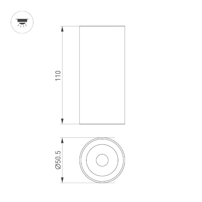 Накладной светильник Arlight SP-GABI-SURFACE-R50-9W Warm3000 052335 Накладной светильник Arlight SP-GABI-SURFACE-R50-9W Warm3000 052335