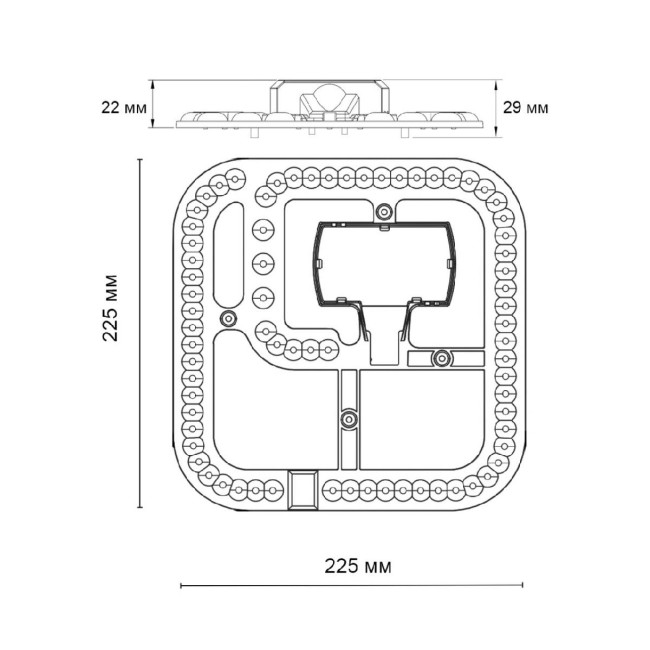 Светодиодный модуль Novotech Klark LED 48W 3000/4200/6300K 357767 Светодиодный модуль Novotech Klark LED 48W 3000/4200/6300K 357767